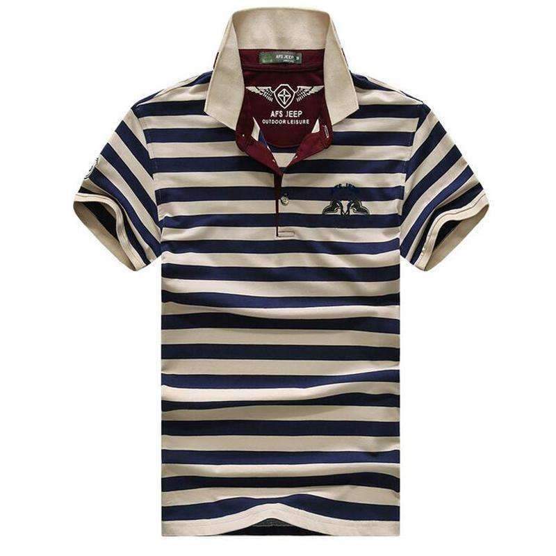 Men's Striped Fitted Polo Shirt - Zodeys