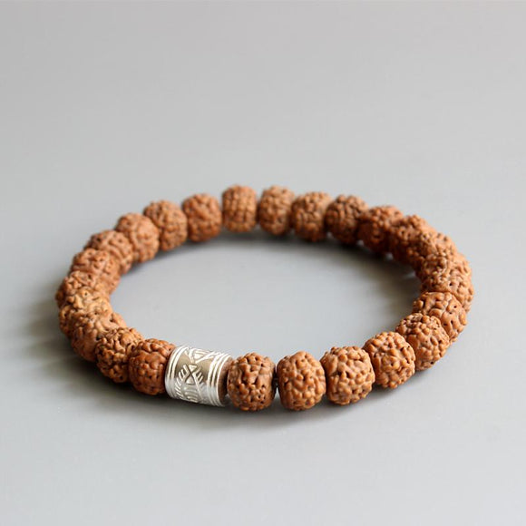 Rudraksha Seed Prayer & Healing Beads Bracelet