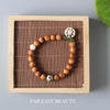 Wood Mala & Chinese Cloisonne Bracelet - Zodeys