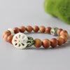 Wood Mala & Chinese Cloisonne Bracelet - Zodeys