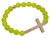 Micro Paved Beaded Cross Bracelet - Zodeys