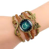 Constellation Vintage Leather Bracelet - Zodeys