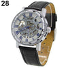Men's Leather Mechanical Skeleton Watch - Zodeys