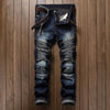 Men's Pleated Slim Fit Biker Jeans - Zodeys