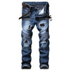 Men's Pleated Slim Fit Biker Jeans - Zodeys