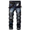 Men's Pleated Slim Fit Biker Jeans - Zodeys