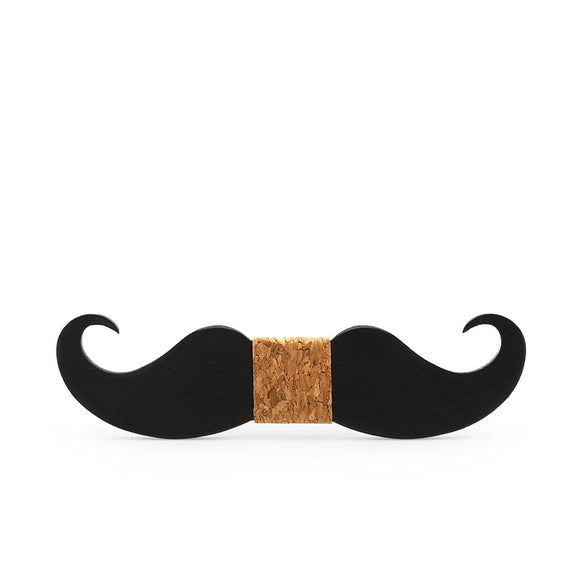 Handmade Mustache Wooden Bow Tie - Zodeys